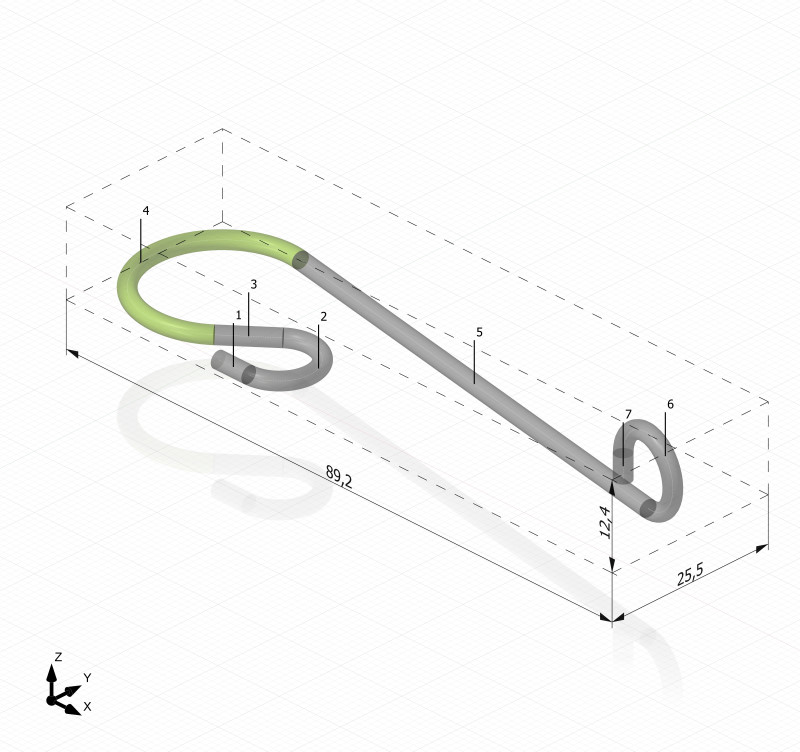 3D-CAD-Konstruktion eines Drahtbiegeteils