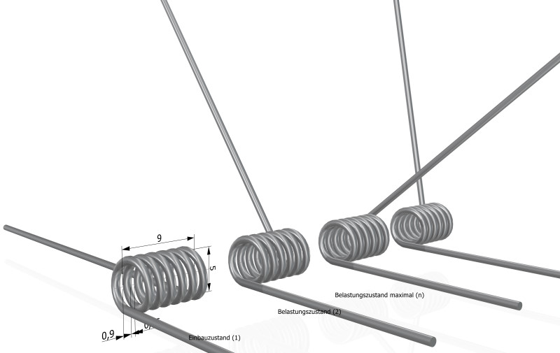 CAD-Konstruktion einer Drahtformfeder