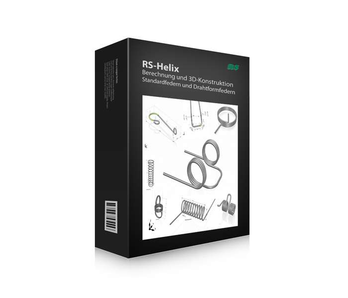 RS-Helix ist eine Software zur analytischen Berechnung und 3D-CAD-Konstruktion von elastischen Metallfedern